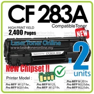 2x Compatible to H* CF283A H*83A 83A 283A H* LaserJet Pro M125 M127 M127fn M201d M201dw M201n M202n 