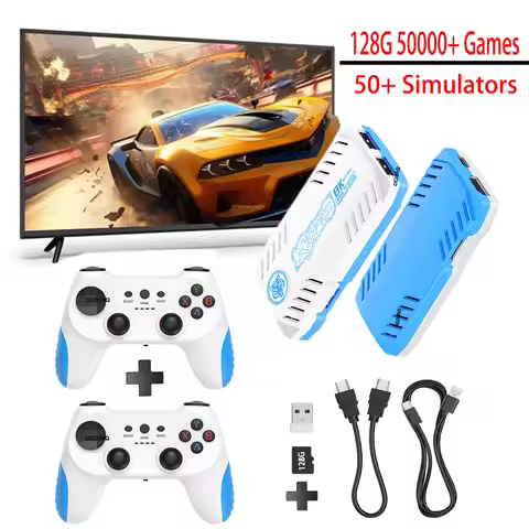 X10 Pro Retro Gaming Console Stick Classic Video Games Stick with 50 Emulators 50000 Games S905x3 TV