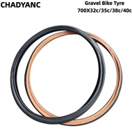 CHAOYANG 700inches Gravel Bike Tyre, Cross country Road Bicycle Brown edge Tire, 700X32C/35C/38C/40C