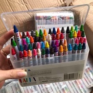 Set of 64 crayon crayons in plastic box, natural ingredients safe for children