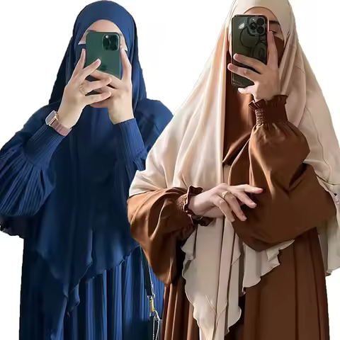 Premium Double Layered Instant Hijab Chiffon Scarf Breathable Shawl for Muslim Women Malaysian Breat