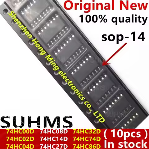 (10piece)100% New SN74HC14DR 74HC00D 74HC02D 74HC04D 74HC08D 74HC14D 74HC27D 74HC32D 74HC74D 74HC86D