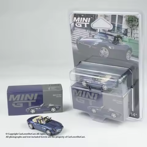 MINIGT 1:64 BMW Z8 Alpina Alpine Blue MGT01082-CH Car Alloy Toys Diecast Metal Model for Children