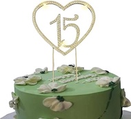 15 Cake Topper, Happy 15th Birthday Cake Topper 15 Wedding Decoration 15th Anniversary Cake Topper D