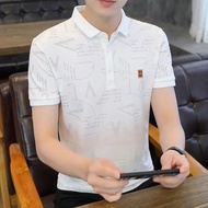 M-5XL Summer Korean Casual Loose Plus Size Business Short Sleeved Polo Shirt Men