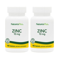 NaturesPlus Zinc 10 mg - 90 Tablets, Pack of 2 - Supports Immune Health & Overall Well-Being - High-