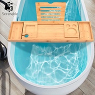 [Serenable] Bathtub Tray Tub Organizer with Slot Soap Dish Tray Nonslip Extendable Bathtub Rack for 