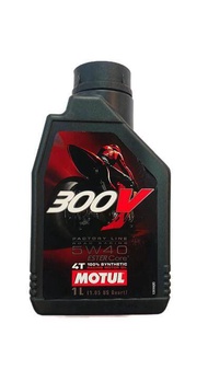 น้ำมันเครื่อง Motul 300V - 5W40 ester core 4T fully synthetic 1.0L