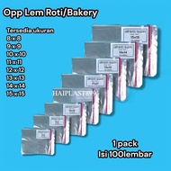 (Contents 100LBR) OPP PLASTIC GLUE BREAD CAKE DONUT 8X8 9X9 10X10 11X11 12X12 13X13 14X14 15X15 OPP 