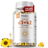 Vitamin D3+K2 Softgels 10000 IU - Immune Support Bone Health Anti-Inflammatory