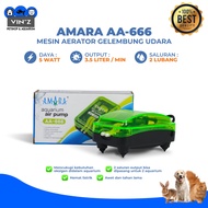 Aerator Amara AA 666 2 Holes ORIGINAL Aquarium Air Pump