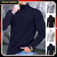 Men Long Sleeve Top Men Long Sleeve Sweater Mens Turtleneck Sweater Top for Autumn Winter High Neck 