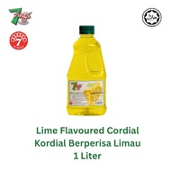 7 Rings 1L Lime Flavoured Cordial