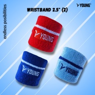 YOUNG Sweat Absorbent Young Cotton Wristband 2.5" (2)
