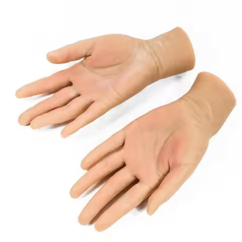 Male Hand rubber Mannequin for Body Props,Jewelry Display Model,Nail Art, Halloween Gift,One Piece, 