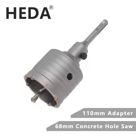 HEDA 68mm Concrete Carbide Alloy Core Hole Saw SDS PLUS Electric Hollow Drill Bit Air Conditioning P