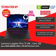 🔥[2025] Lenovo Legion Pro 7i 16 Gen 10 (Intel Ultra 9 275HX/RTX5090/Gen 5 PCIe/Free RM2K gift)