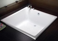 [新時代衛浴] 110~150cm台製浴缸，多種尺寸，正方型壓克力浴缸，崁入式浴缸ZG401 135-150