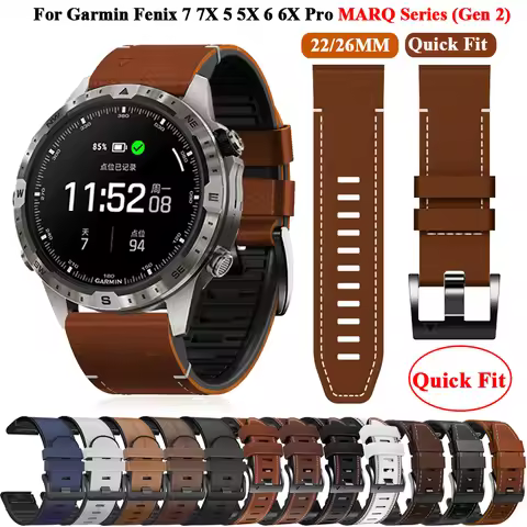 Straps For Garmin MARQ Athlete Adventurer Golfer Captain Aviator Epix Gen 2 Quickfit 22 26mm Silicon