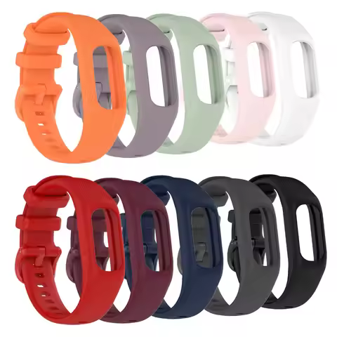 Set of 4 Silicone Watch Straps for Garmin vivosmart 5,Waterproof Sweat-Proof Watch Band