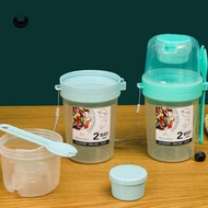 N2HAO Fruit Oat Yogurt Salad Cup with Lid & Spoon 2-Layer Bento Box Fitness Bowl A
