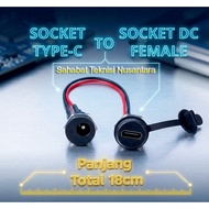Socket type C to Socket DC female
