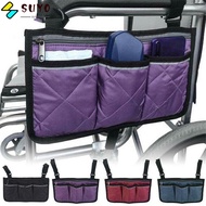 SUYO Wheelchair Side Bag Travel Reflective Strip Durable Armrest Pouch