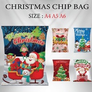 Chip Bag for Christmas Chip Bag Party gift bag goodies A4/A5/A6 Custom Chip Bag goodies murah Doorgi