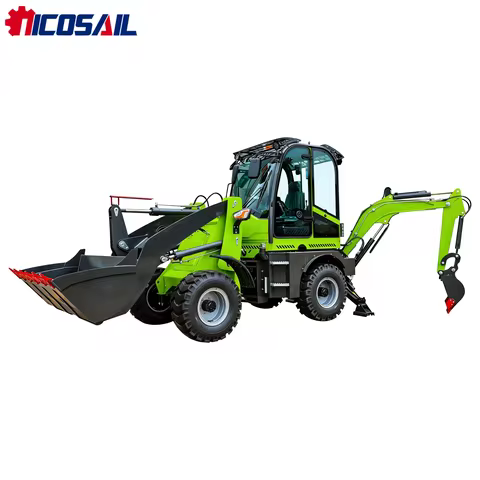 Euro 5 CE Marked Small Backhoe Loader Compact 4WD Backhoe Loader for European Engineering Municipal