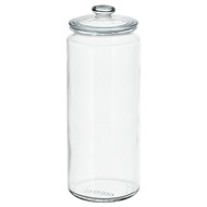 Food Storage Jar with lid , 1.8 L , clear glass Jar / Balang Kuih Raya / Balang Serbuk Sabun / Transparent Glass