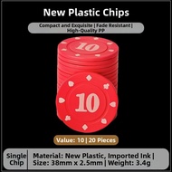 MOLIDA | Durable Plastic Poker Chips for Casino Card Games Waterproof