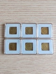香港伍仙1972硬幣6隻
