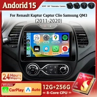 Android 15 Carplay Car Radio Multimedia Player For Renault Captur CLIO Samsung QM3 2011 - 2018 Autor