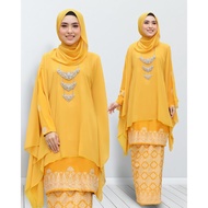 [Baju Kurung Moden] KURUNG QUEEN + CAPE (MUSTARD)