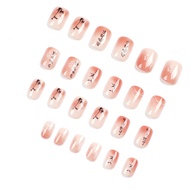 Wearing Nails Manicure Ink Chinese Style Short Nails Wearing Nails Ice Transparent Patches Manicure 