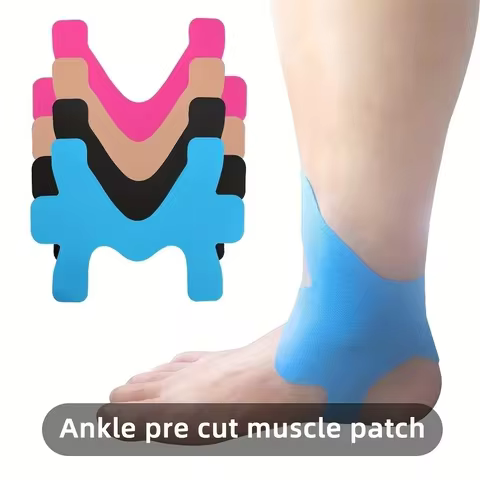 4pcs Ankle Support Brace, Adjustable Ankle Stabilization Strap with Elastic Pre‑Cut Straps, Breathab
