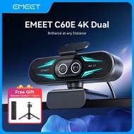 EMEET C60E 4K Dual Webcam Ultra HD 4K, Auto-focus, Indicator light, Suitable for Game streaming, for