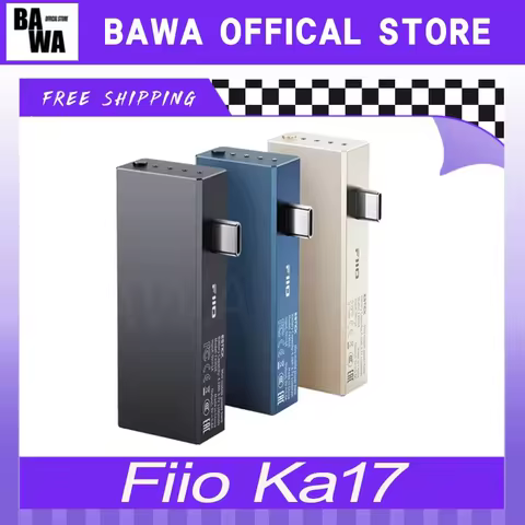 Fiio Ka17 Usb Hifi Dac Portable Audio Decoder, Dual Es9069q Pcm768 Dsd512 3.5/4.4mm Output Android I