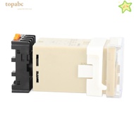 GORROS Digital Time Relay, DH48S‑2Z with Socket Base Time Relay, Precision Timing 220V 0.01S-99H99M 