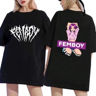 2000s Fashion Femboy Hooters Tee Shirt Women Funny Hip Hop Y2k Tshirt Femboys Harajuku T-shirt Mange