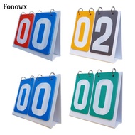 [AbabixaMY] Sports Scoreboard Score Counter 2 Digit Portable Manual Score Flip Cards Scoring Board F