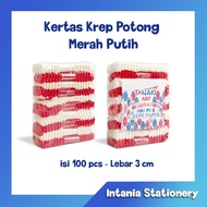 PUTIH MERAH Red And White Crepe Paper/Red And White Cut Kobot Paper