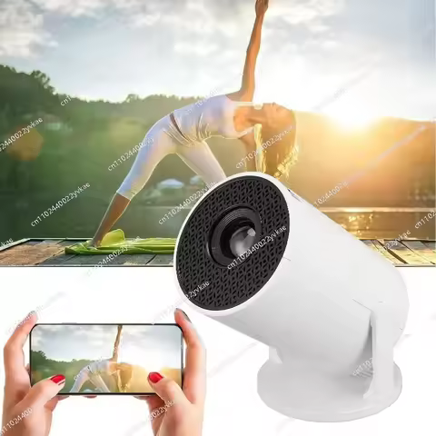 HY200 1080P Portable Projector, 270° Adjustable Angle, Movie Projector for Phone/Laptop/TV Box, Spea