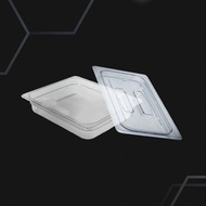 Brobaba 1/2 Bekas Hidangan dengan Penutup Lutsinar Polycarbonate Food Tray Buffet Food Tray With Cov