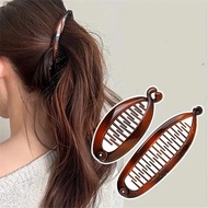 Fashion Banana Hair Clip Bangs Comb Korean Banana Wave Hairpin Amber Ponytail Clip Banana Clip