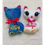Cat Soft Toys with Name/Soft Toys Sulam Nama