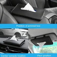 1pc/2pcs Multi-Function Creative Car Sun Visor Tissue Box, Automotive Sunshade Mounted Tissue Holder