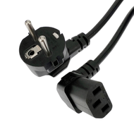 1M Góc Cạnh EU Sang IEC C13 Cáp Cắm Cho Màn Hình PDU Antminer Máy In-Châu Âu Loại F Sang Máy Tính EU