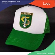 Topi Persebaya - Trucker/Jaring Logo Persebaya & Persib
