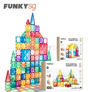 MiDeer Colourful Magnetic Tiles. 36pcs/ 40pcs/ 60pcs / 100pcs Magnetic Building Tiles Marble Run Bal